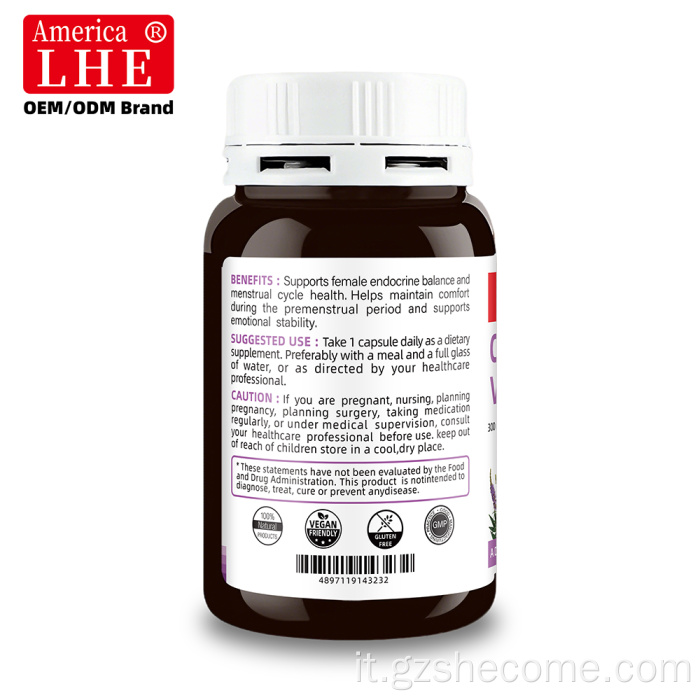Shecome Chaster Berry Vitex Estratto Capsule Salute femminile